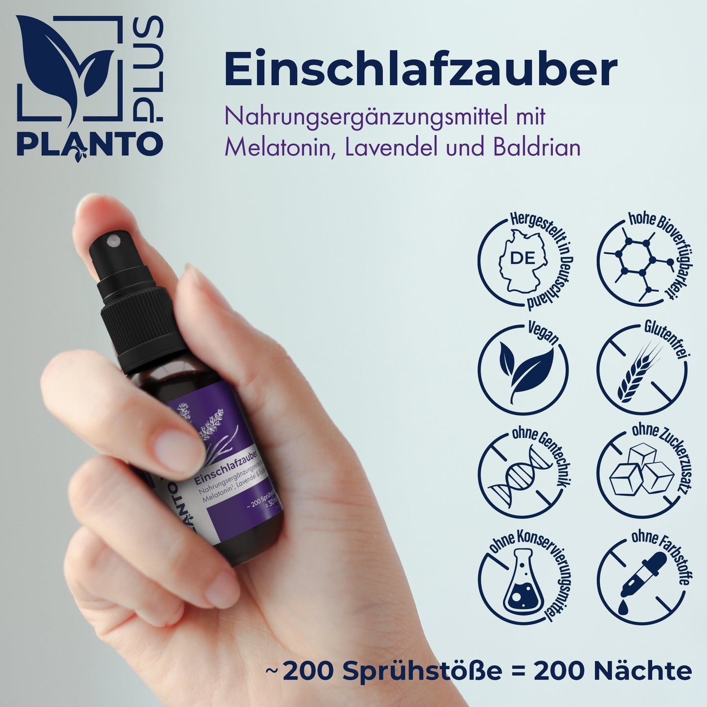 Einschlafzauber Spray mit Melatonin, Baldrian und Lavendel - 30 ml