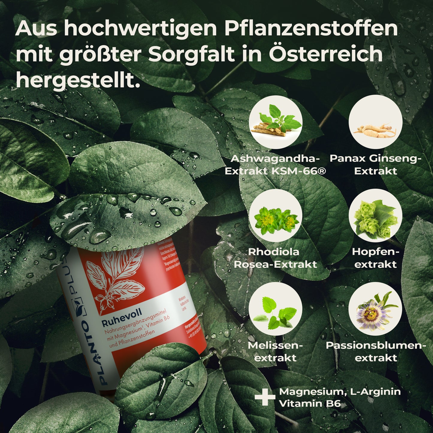 Ruhevoll Kapseln mit Magnesium, Vitamin B6 und Pflanzenstoffen - 90 Stück