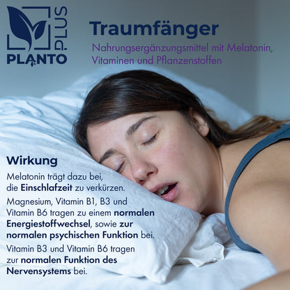 Traumfänger Kapseln mit Melatonin, Vitaminen und Pflanzenstoffen - 90 Stück