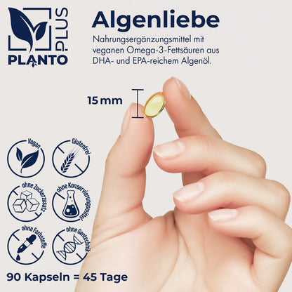 Algenliebe Kapseln mit DHA und EPA - 90 Stück